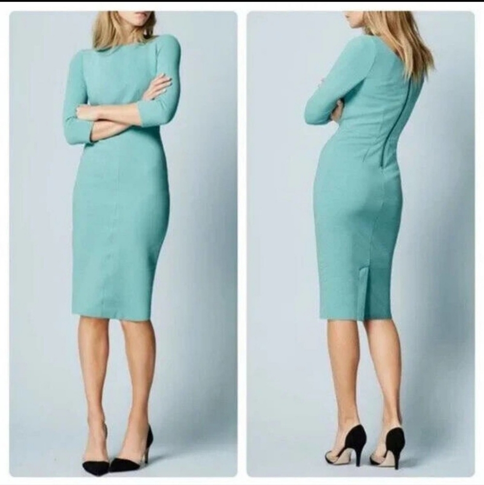 Boden Aurelia Ottoman light teal Dress 8L 8 Long